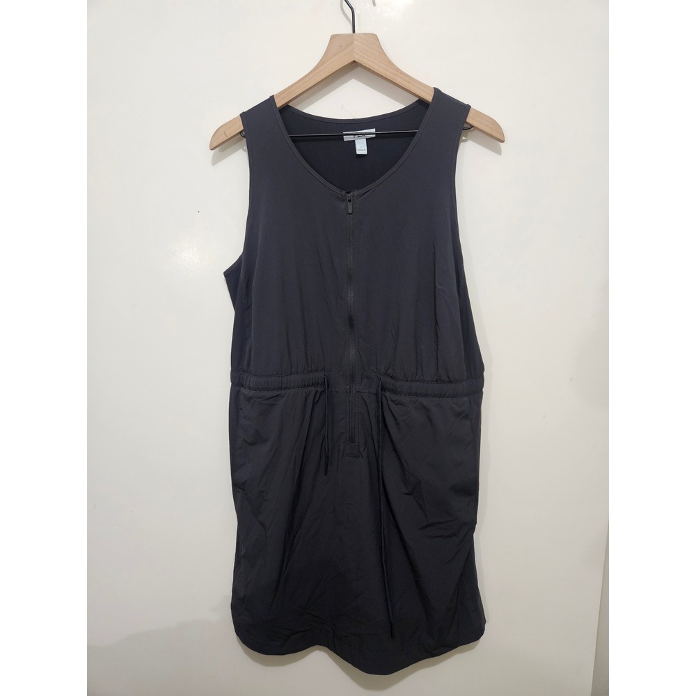 FLX Womens Charcoal Gray Active Dress with Inner Shorts Half Zip Size L